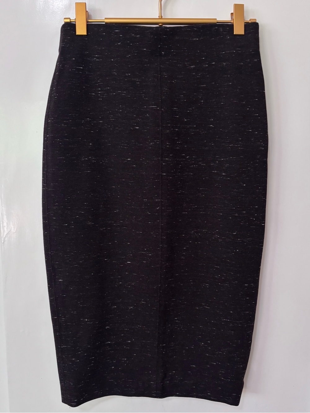 Wilfred| Aritzia| Black Heathered Pull-On Stretch Knit Pencil Skirt Sz S